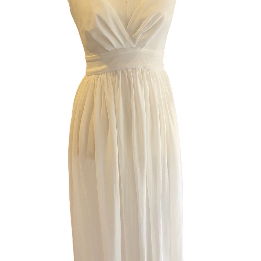 SHEIN White‎ V-Neck Summer Dress